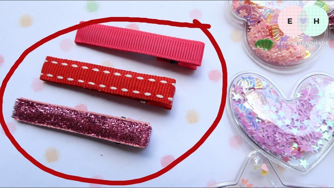 How To Line An Aligator Clip To Make Cute Hairclip | DIY By Elysia Handmade