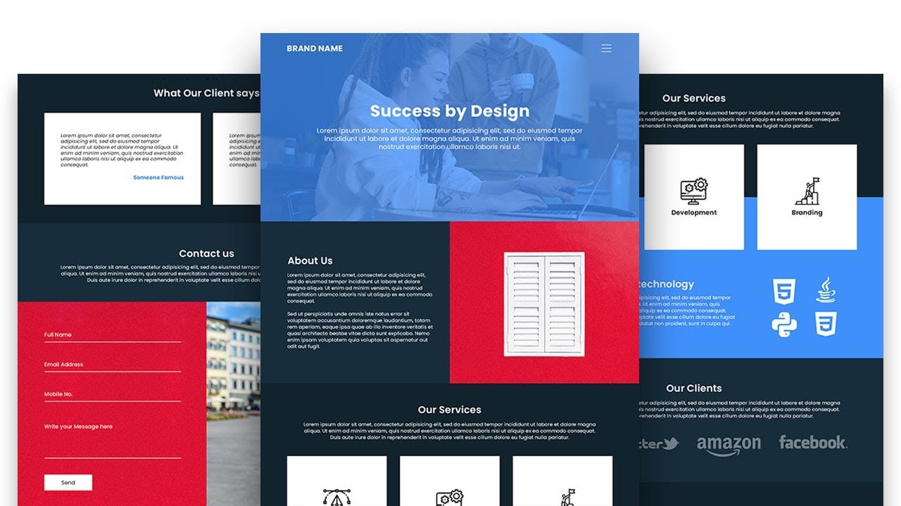 How to build a Complete Responsive Website from scratch | Html5 CSS3 Website Design Tutorial