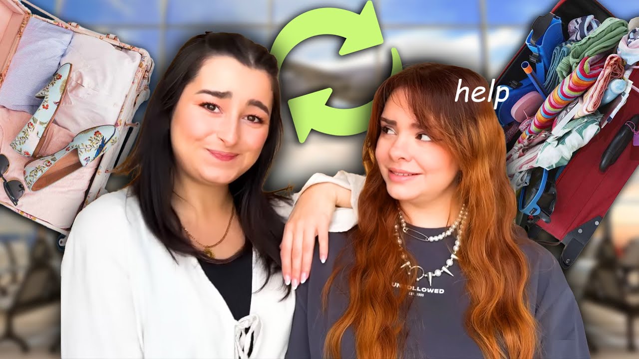 KOFFER TAUSCH ♻️ wir packen uns GEGENSEITIG die Koffer & fliegen BLIND ins Ausland 😵‍💫