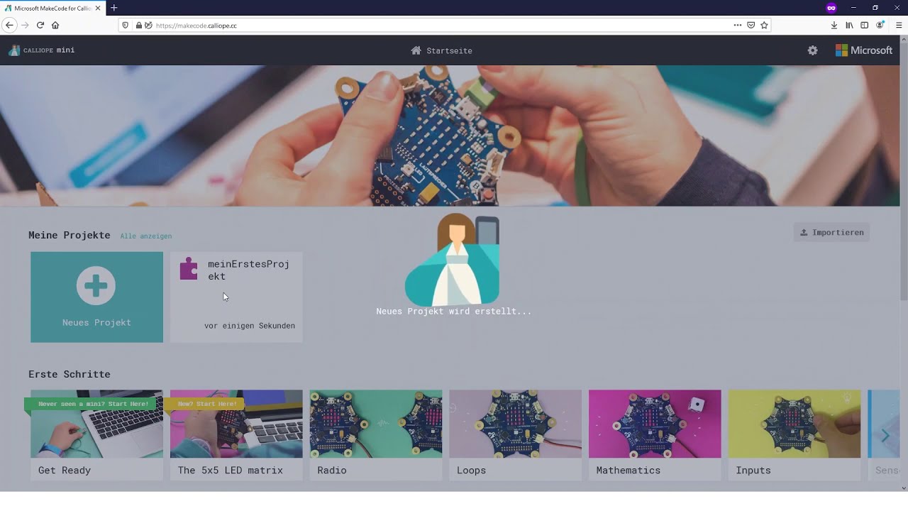 0 - Calliope Einführung MakeCode in MakeCode | Programmieren lernen mit dem Calliope mini