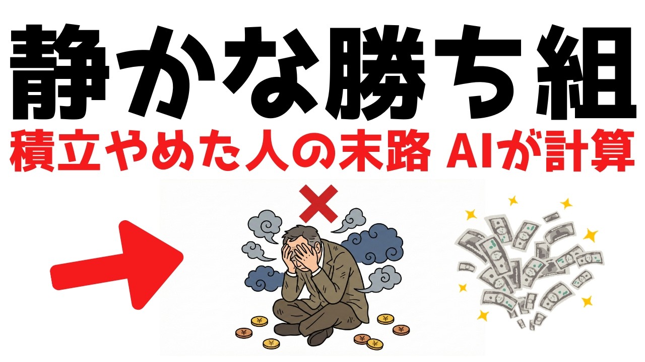 【静かな勝ち組】新NISA3年目に積立をやめた人の末路をAIで完全計算