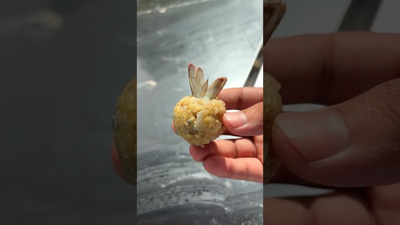 Crisp-Crusted Prawn Pearls: Golden Bites of the Sea #fypシ゚viral #viralshort #foodshorts #viral