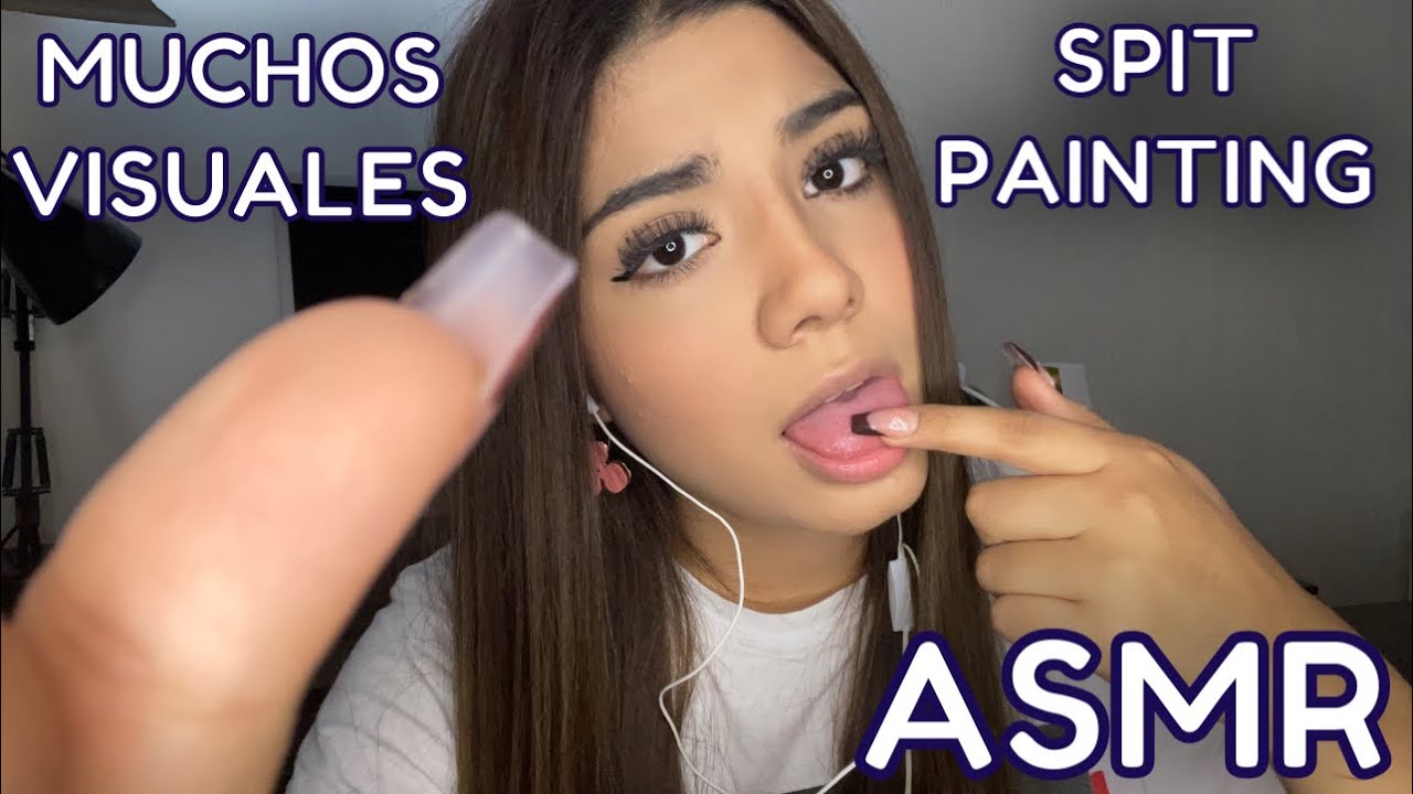 ASMR ESPAÑOL / SPIT PAINTING INTENSO + MOUTH SOUNDS + VISUALES