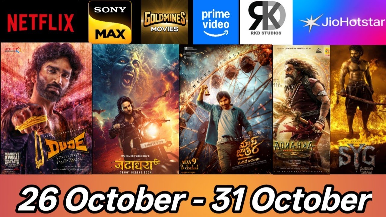 Top 10 Upcoming South Hindi Dubbed Movies Release In October Month|Dude|Mass Jathara|Akhanda 2.