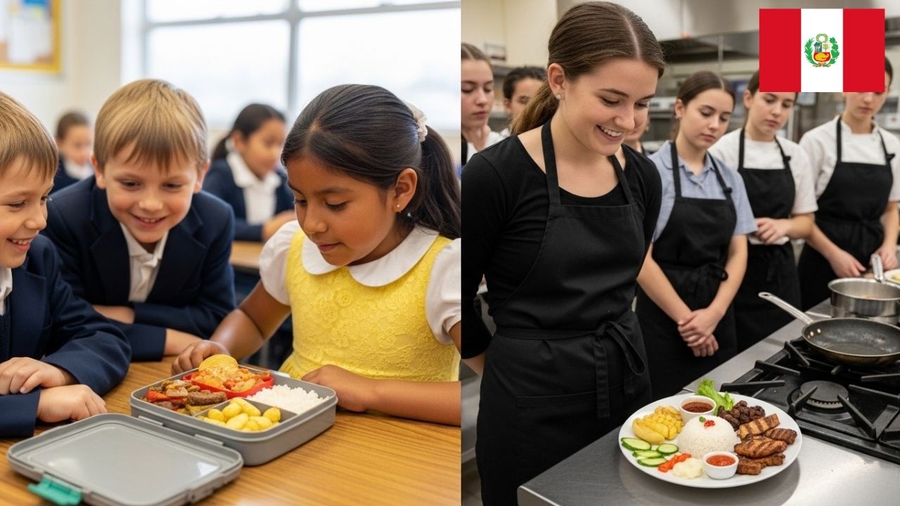 Almuerzo peruano en colegio de EEUU hace filas a alumnos y maestros