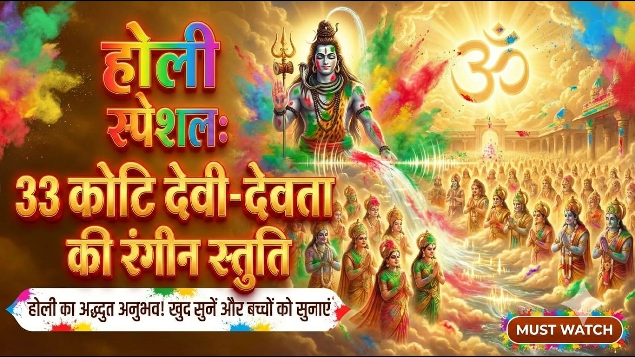 33 कोटि देवी-देवता होली।  🙏 | All Hindu Gods Divine Darbar | Powerful Spiritual Visual #33kotidevta