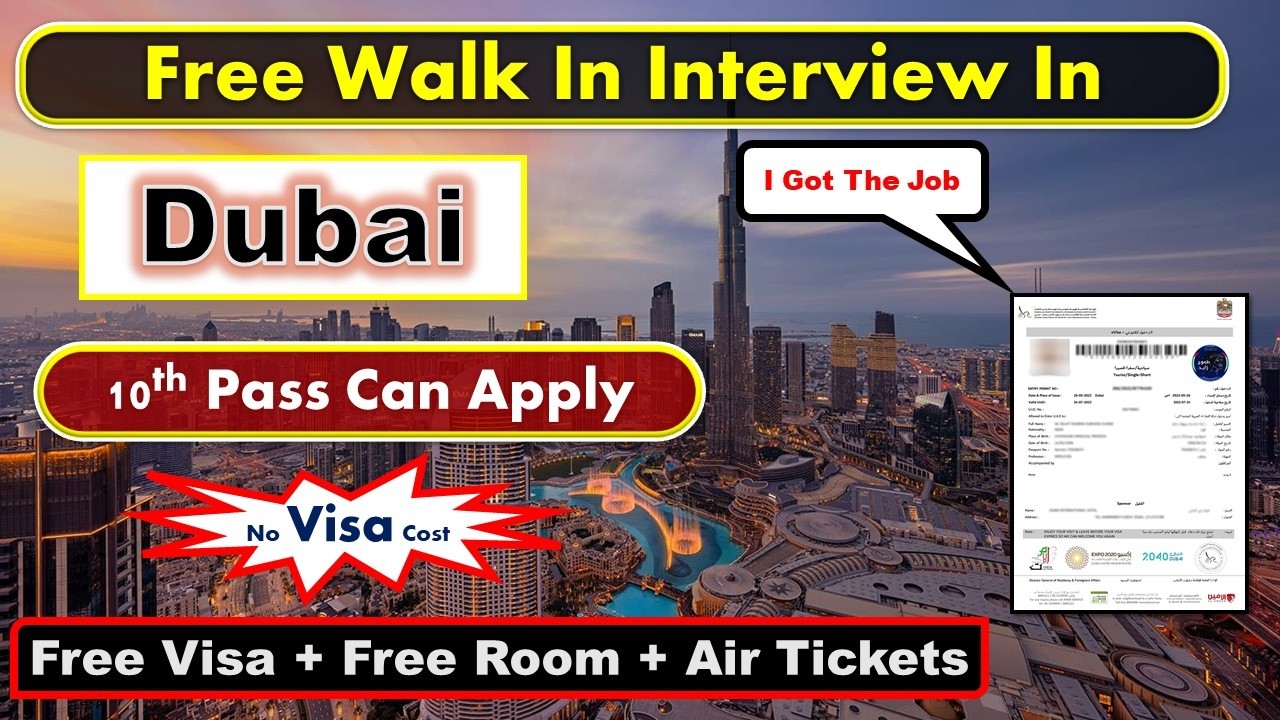 New Walk In Interview In Dubai With Free Visa + Room + Air Tickets 2026 | Dubai Walk In Interview