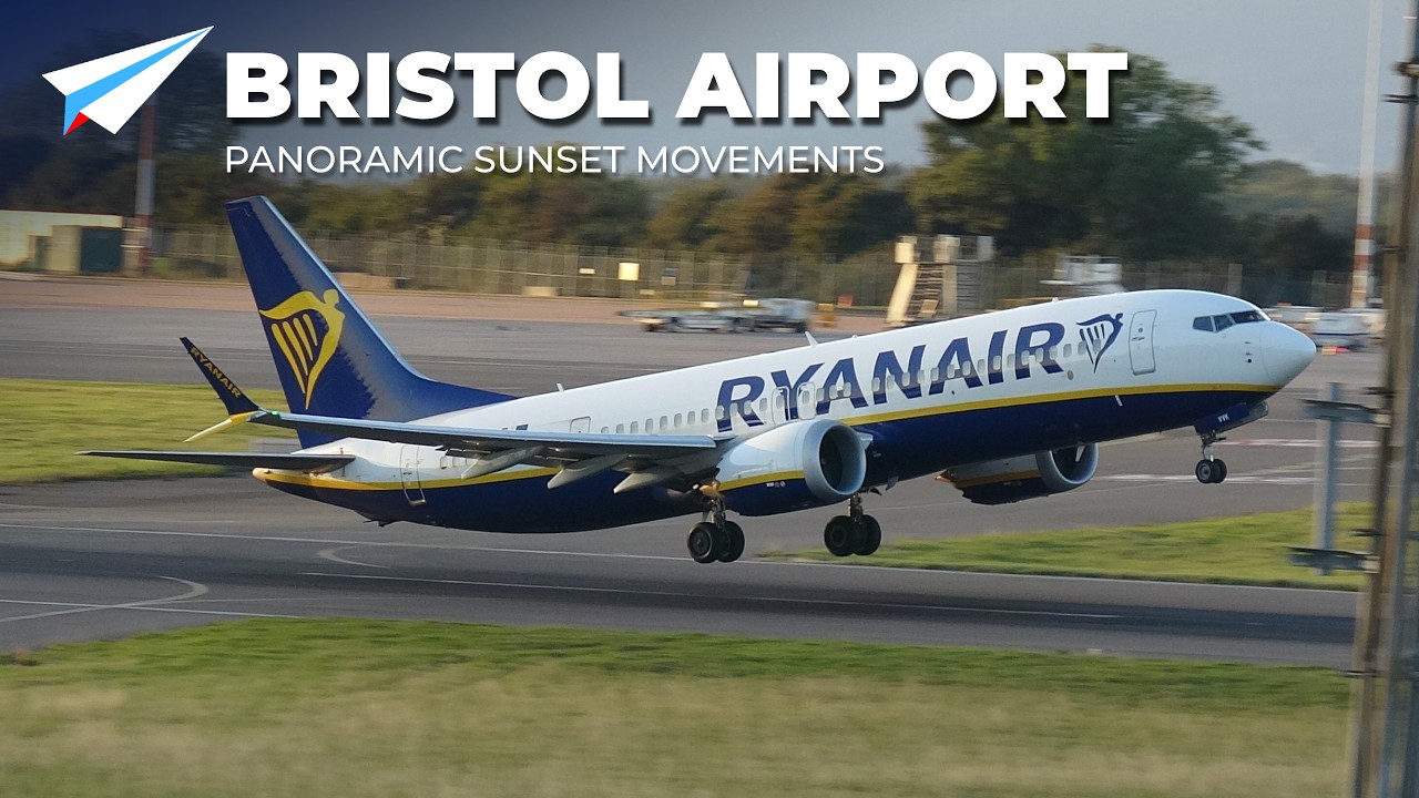 Sunset Bristol Airport Planespotting | Arrivals and Departures