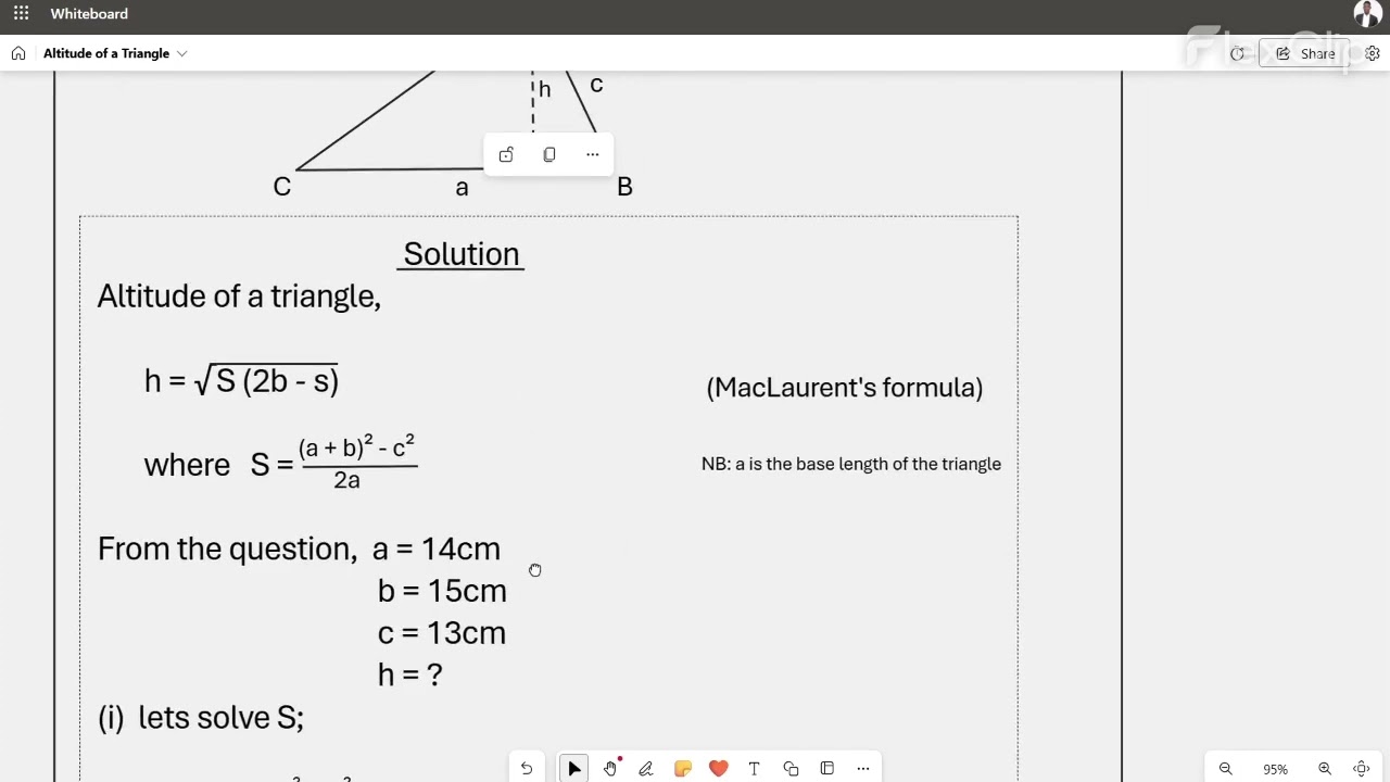 How to find altitude of a triangle