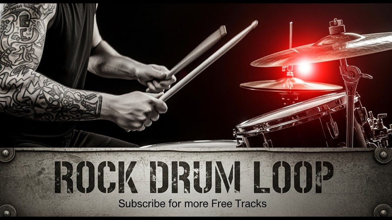 Free Rock Drum Loop for Guitar Jamming at Medium Speed