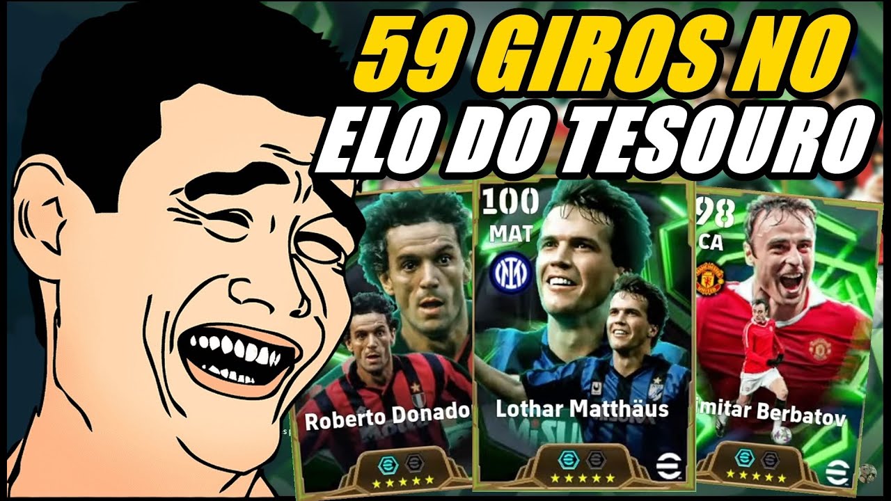 GANHEI 59 GIROS NO ELO DO TESOURO E SERÁ QUE TIREI ALGUM DOS BRABOS ????? - #efootball