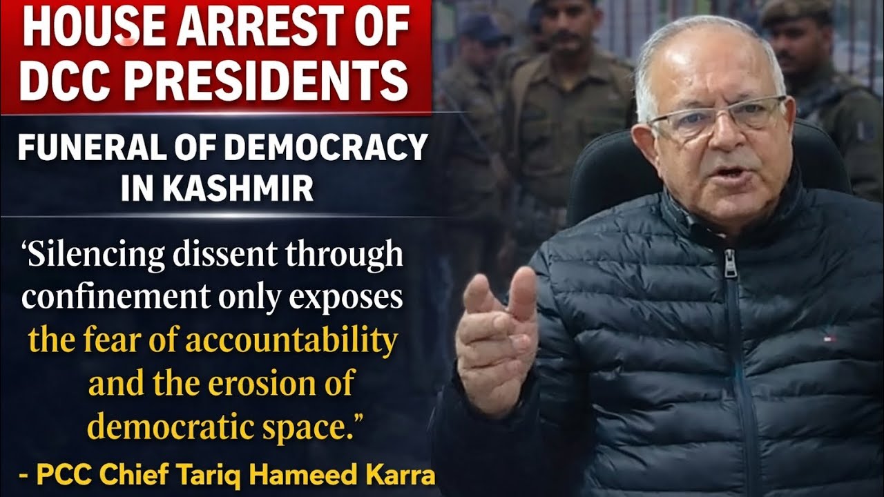 Silencing Dissent in Kashmir? PCC Chief Karra Condemns House Arrest of DCC Presidents 