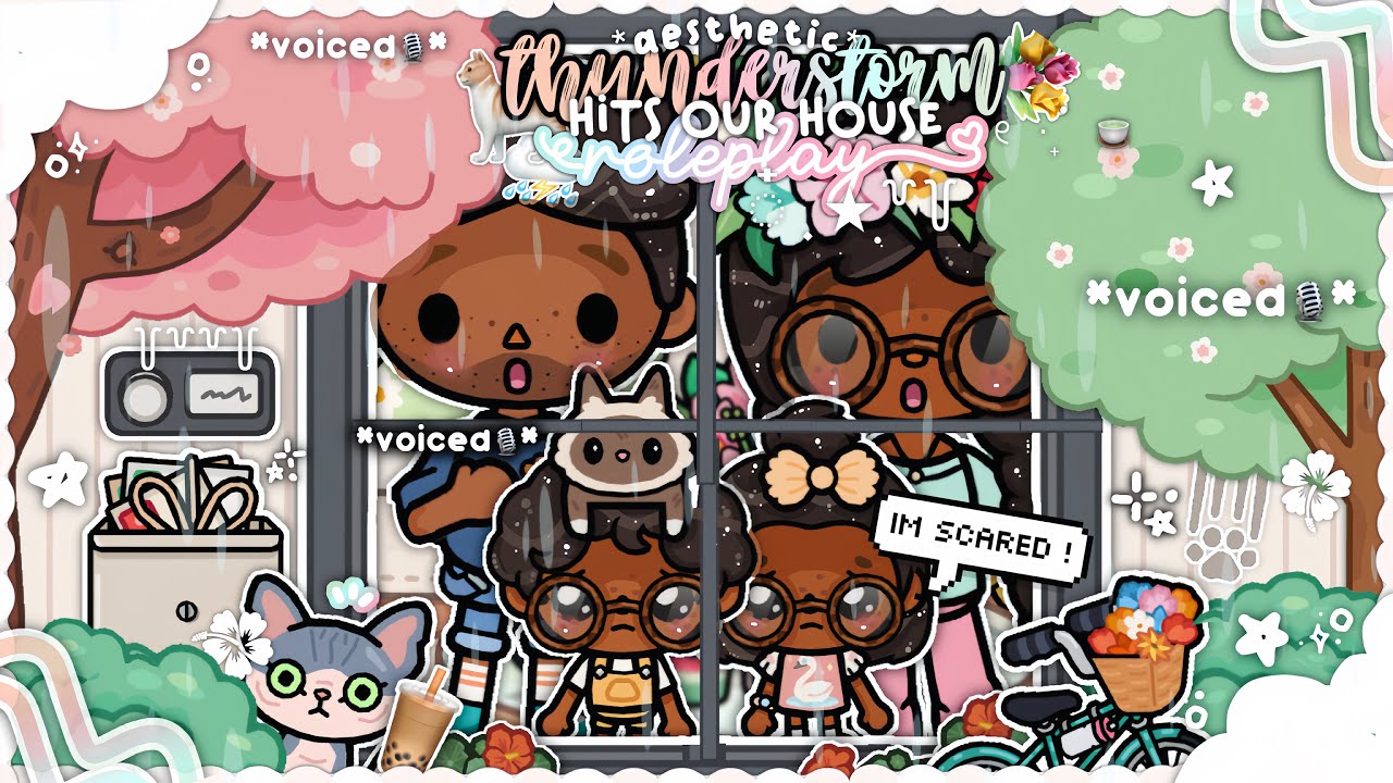 A *THUNDERSTORM* hit our house !! 🌱🐆🫧 || *VOICED*🎙️||  Toca Boca World Rp🌎⭐️
