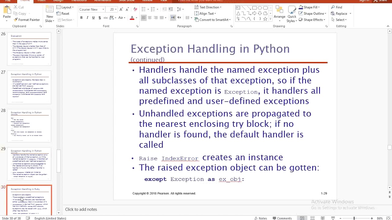 Exception Handling and Event Handling Part2