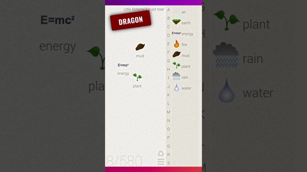 The Dragon 🐲🐉 In Little Alchemy! #tutorial #littlealchemy #shorts