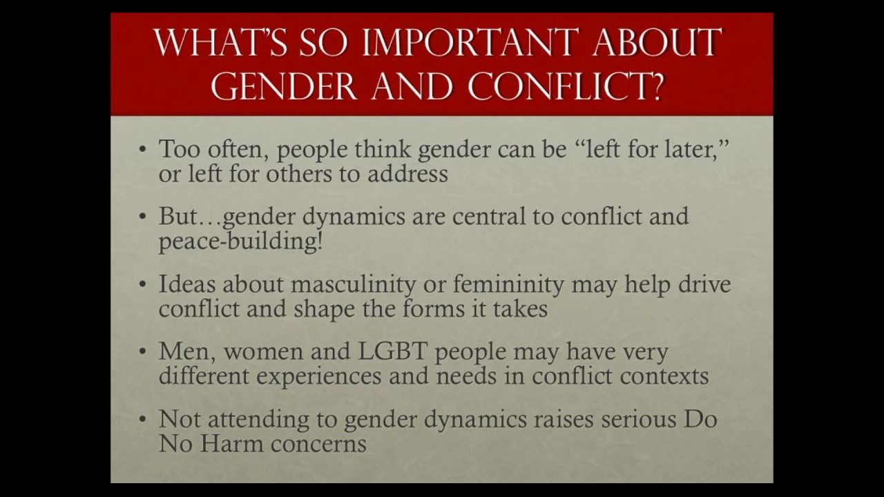 Gender and Conflict: New Directions in Theory and Practice