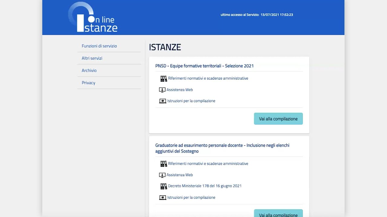 Elenchi aggiuntivi I fascia GPS 2021: video guida su come compilare l'istanza
