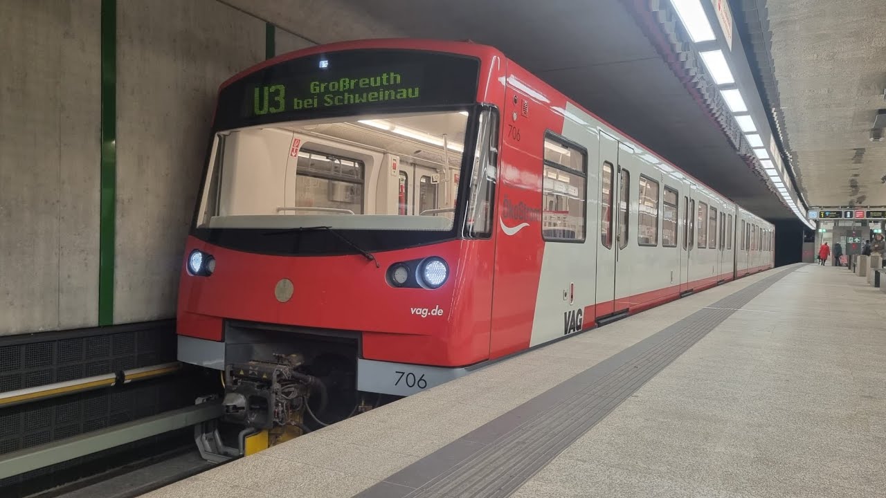 U-Bahn Nürnberg | Mitfahrt im DT3 auf der U3