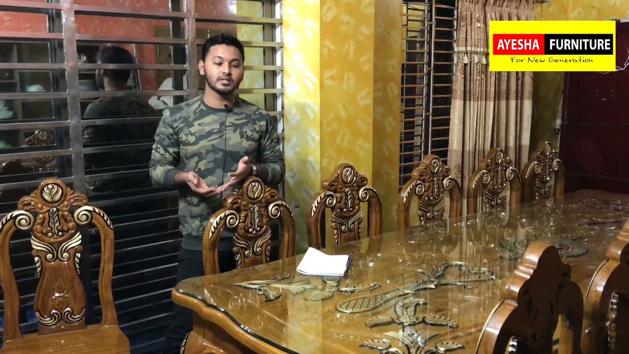 ১২ চেয়ারের সেগুন কাঠের  ডাইনিং টেবিল।New Design Dining table । চিটাগাং সেগুন কাঠের ফার্নিচার