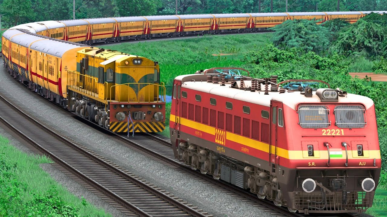 WAP4 RESCUE WDS6AD SHUNTING ICF TRAIN | BUMPY RAILROAD | Train Simulator | Railworks | NTG GAMING