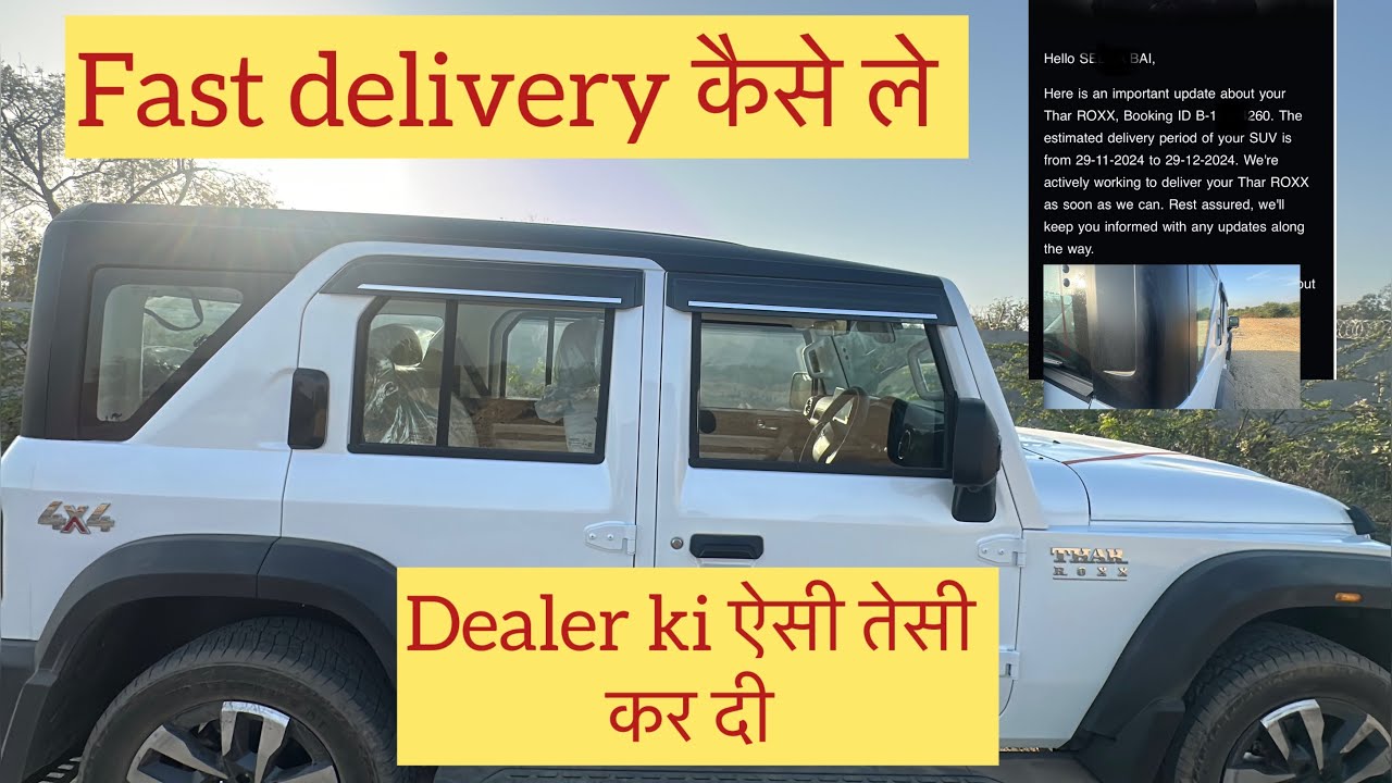Within time taken delivery of Mahindra Thar Roxx Top model ax7l 4*4 #delivery #tharroxx #automobile