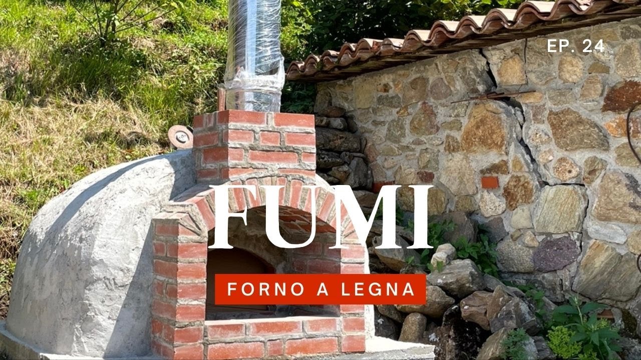 Come costruire un forno a legna 13: canna fumaria e ripiano (how to build wood fired pizza oven)