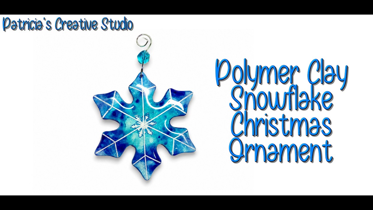 Polymer Clay Snowflake Christmas Ornament