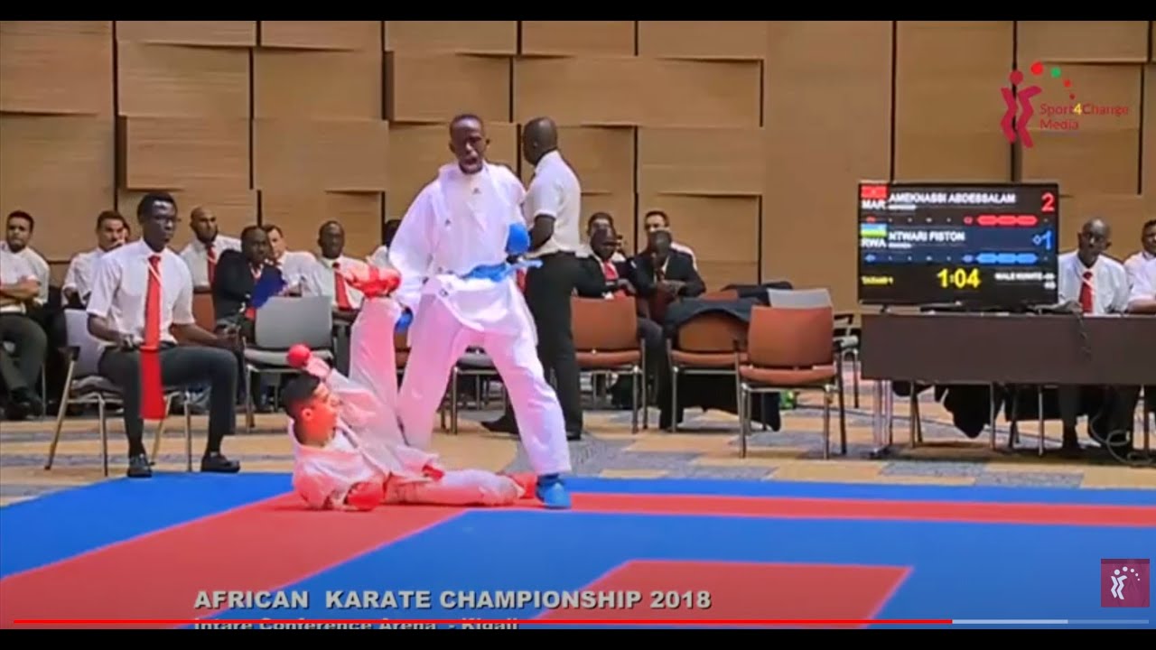 Ameknassi Abdessalam (MOROCCO) VS Ntwari Fiston (RWANDA) || Male Kumite -60 KG