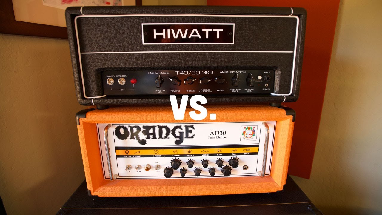 HIWATT T40 VS ORANGE AD30 | EL84 Guitar Amp Head (Quick Tone Shootout)