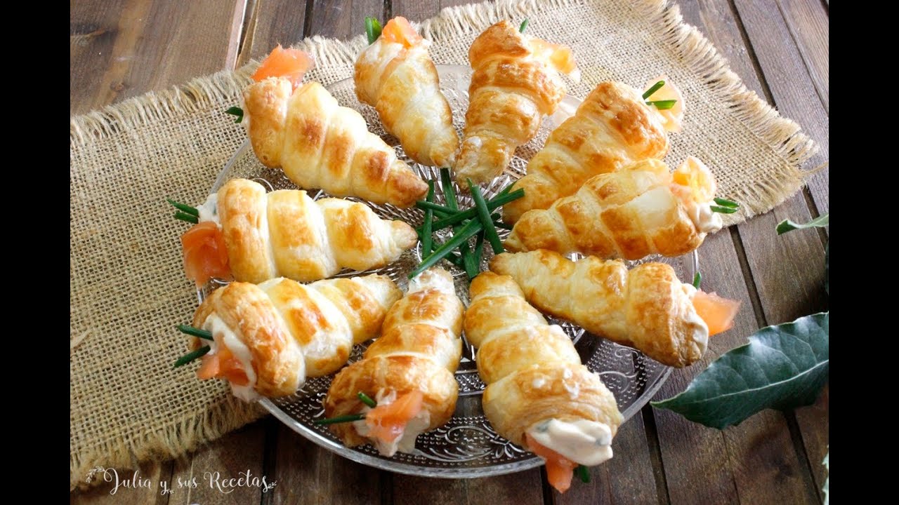 El ENTRANTE PERFECTO PARA LAS FIESTAS!🎄 Conos de hojaldre rellenos de crema de salmón ahumado!