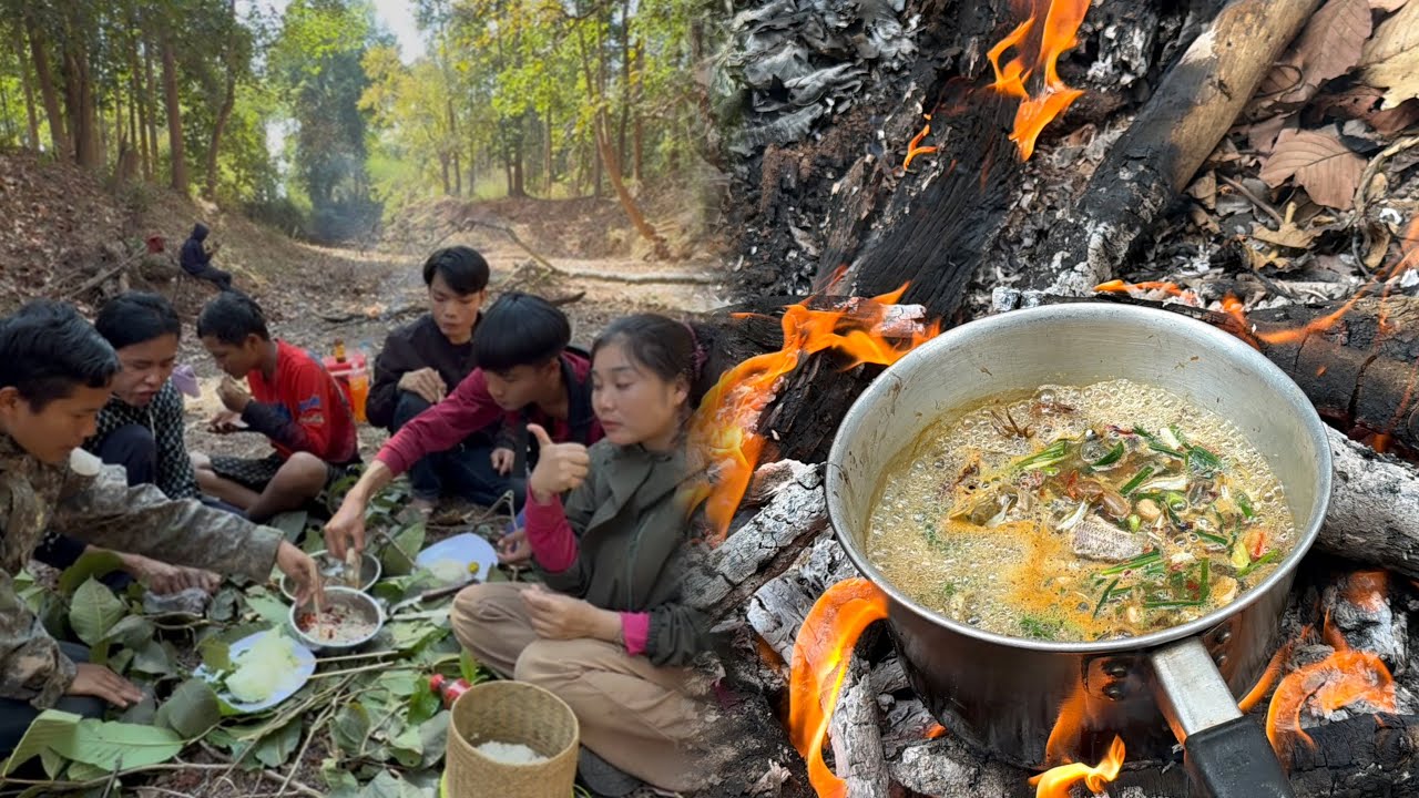 นานๆ สัมผัสบรรยากาศแบบนี้//กินข้าวป่ากับเด็กๆ