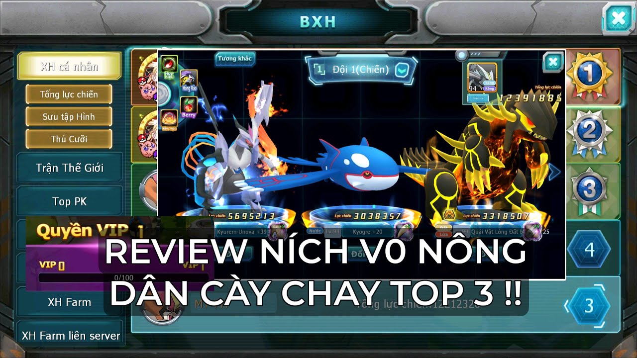 Poke Đại Chiến | REVIEW NÍCH V0 NÔNG DÂN CÀY CHAY TOP3 