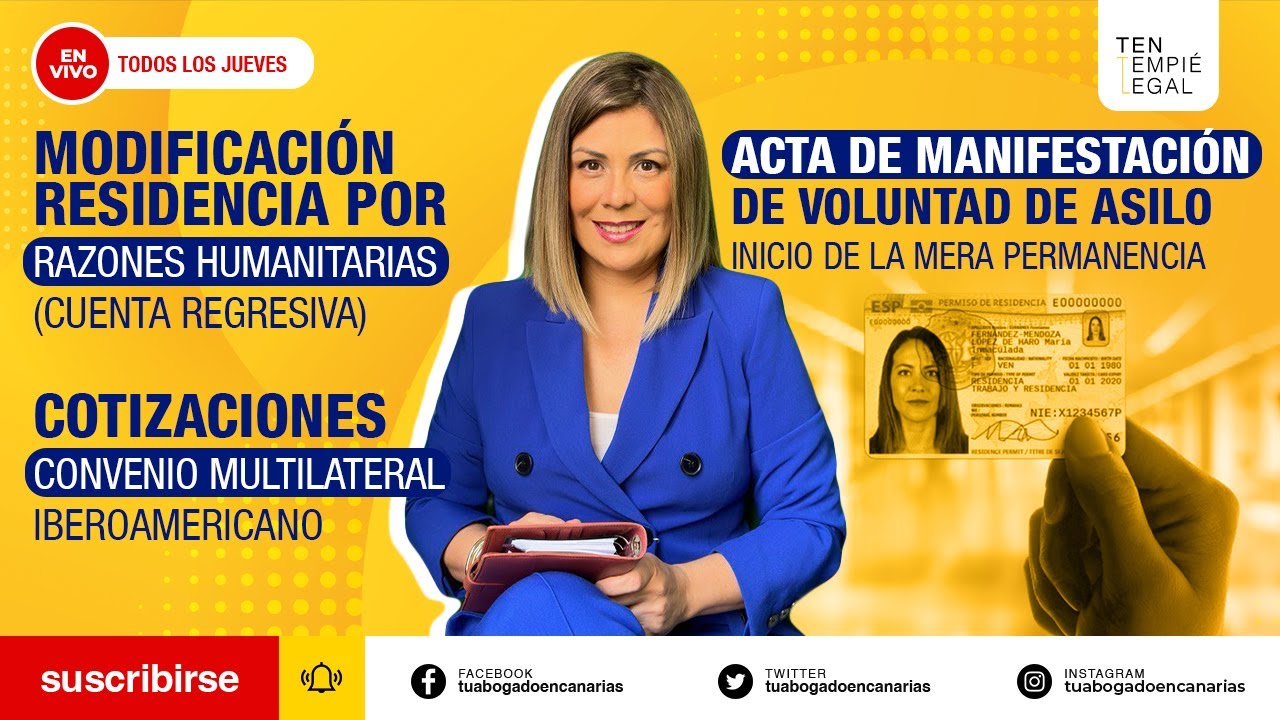 Modificación de la residencia por razones humanitarias (cuenta regresiva)
