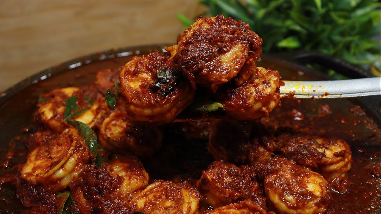 🦐 Easy & Spicy Prawns Tawa Masala Fry | Kerala-Style Red Masala Tawa Prawns | Prawns Starter Recipe