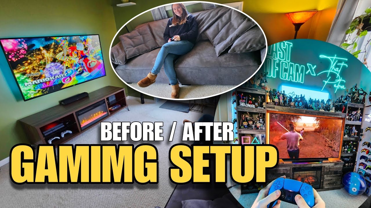 TRANSFORMING My Old GAMING SETUP & Adding EPIC NEW COUCH! PS5 / Switch Setup Tour UPDATE