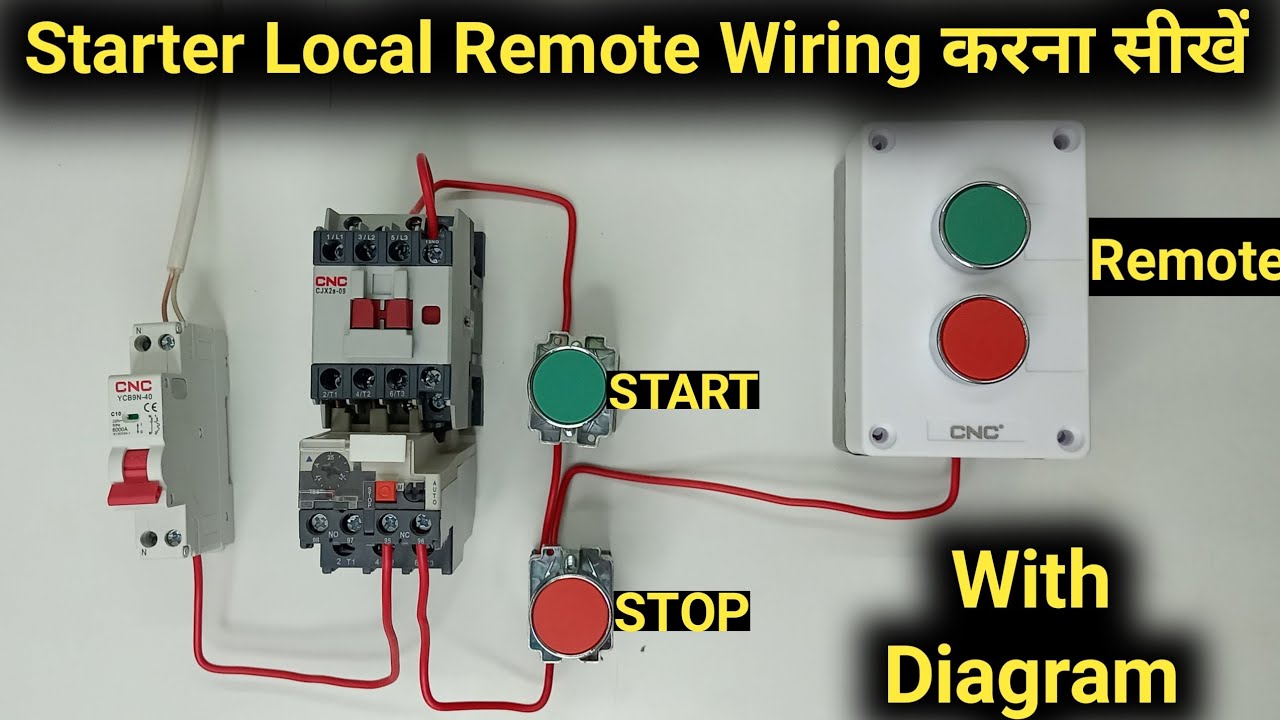 DOL Starter Remote Wiring Connection With Diagram | DOL In Hindi | DOL Starter Connection Diagram