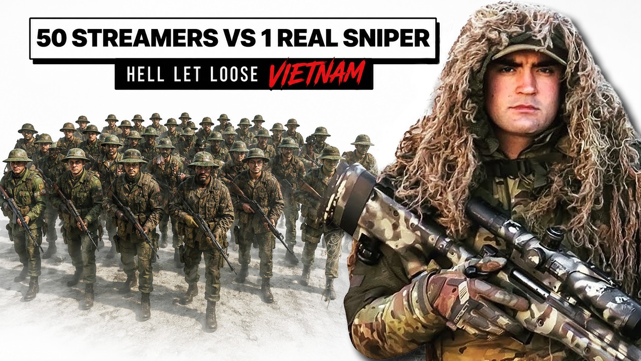 50 STREAMERS VS 1 REAL SNIPER &mdash; Hell Let Loose Vietnam