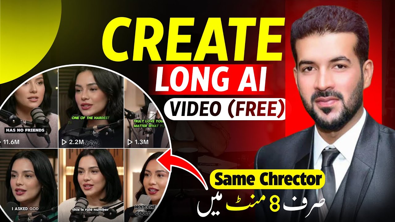 Create Long AI Motivational Videos For Free | Same Character Podcast Style | YouTube Automation