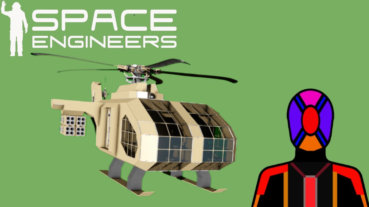 Space Engineers: Helicopter Build Tutorial! (MODDED)