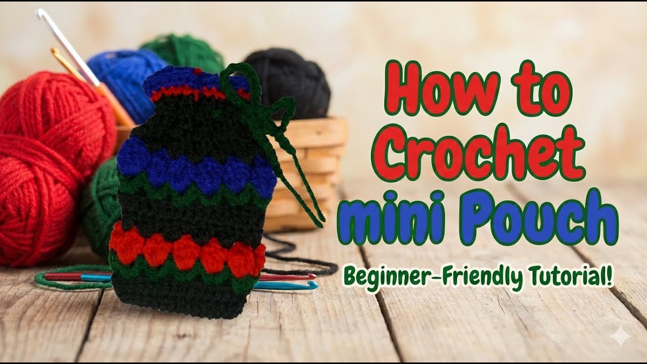 How to Crochet mini Pouch