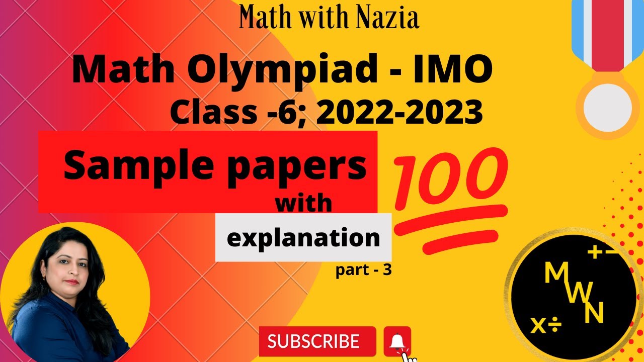 IMO/SOF Sample paper with explanation class 6 | Want to crack IMO Exam | 2022 -2023| 100%| part 3