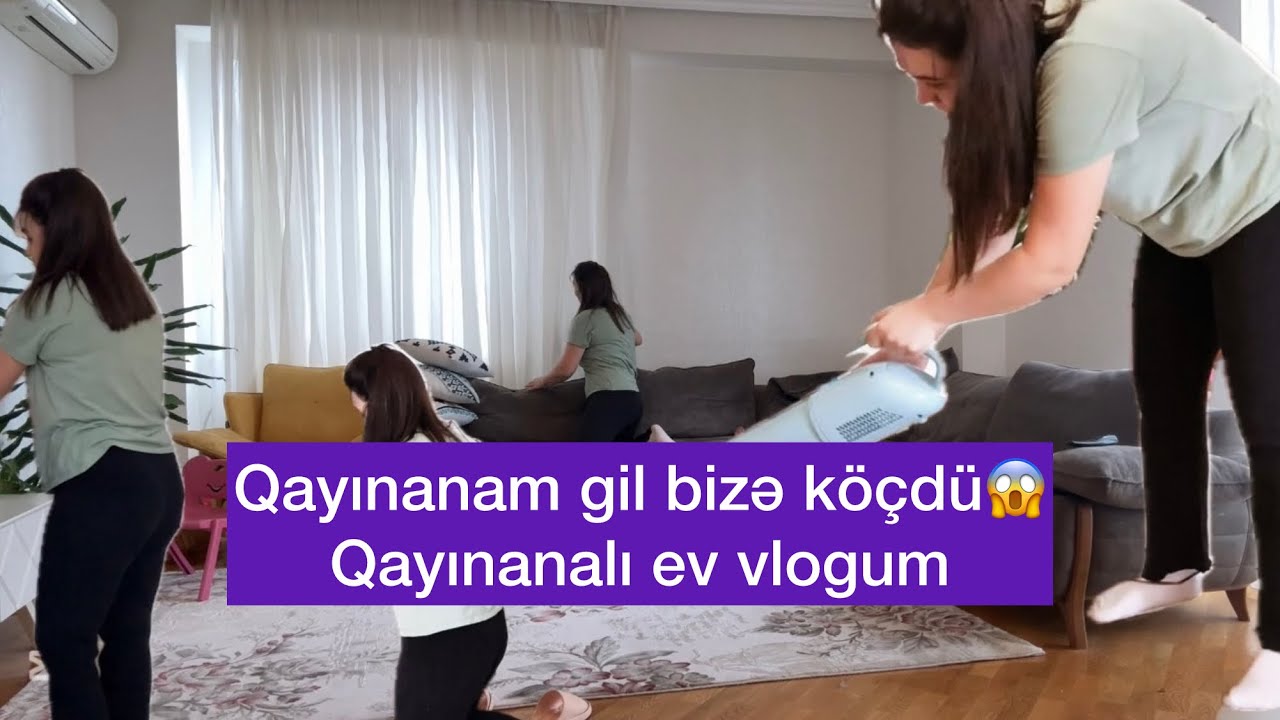 Qayınanamgil bizə köçdü😱Qayınanalı ev vlogum | Təmizlik ev vlogum Part 6 #vlog