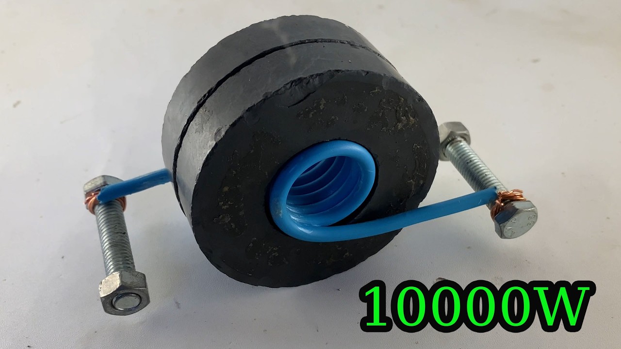 7 The most amazing create free 220v 10000w  electricity energy with pvc copper wire use bolts