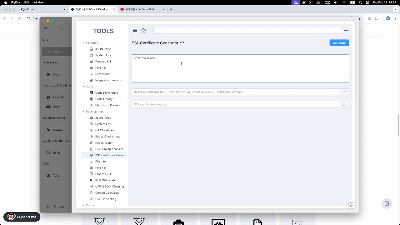 FlyEnv [SSL Certificate Generator] Tool: Local SSL Made Easy. Wildcard Certificates Instantly