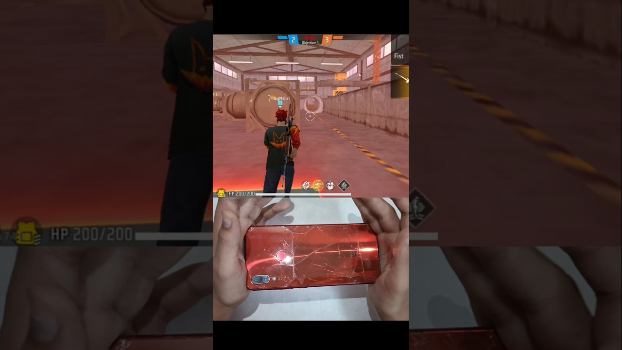 2 GB Ram Broken Screen Gameplay Free Fire 😭 #gameplay #shorts #handcam #freefire