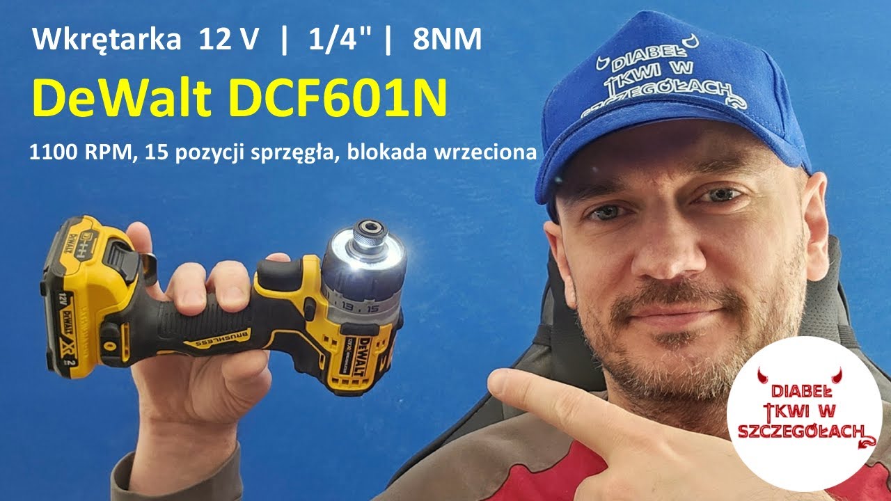 DeWalt DCF601N kr&oacute;tko o wkrętarce 12V