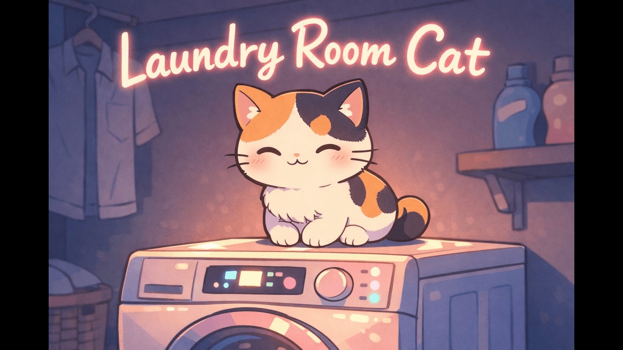 Laundry Room Cat 🌙 | Cozy Lo-Fi Beats