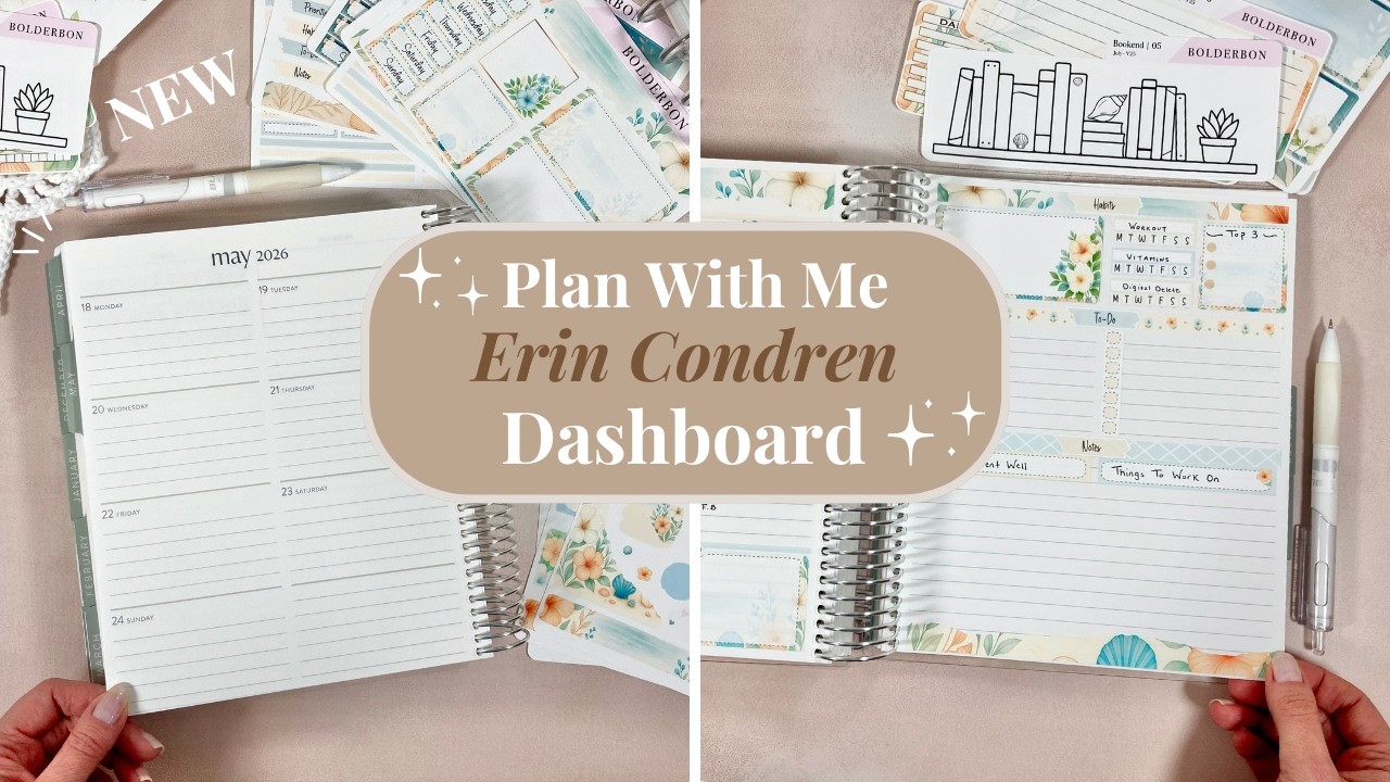 NEW Erin Condren Dashboard Plan With Me ✩ Weekly Setup and Ideas