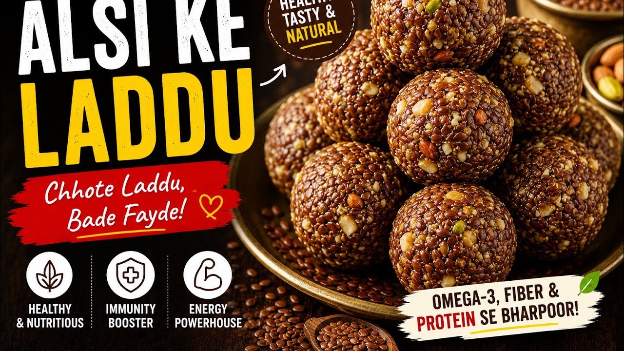 Flaxseed laddu banane ka aasan recipe ताकत और सरीर का दर्द दूर करे अलसी के लड्डू