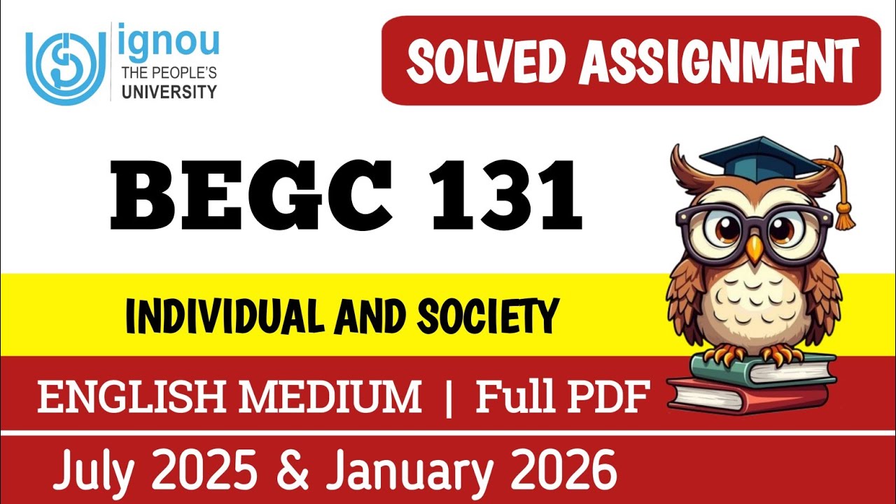 BEGC 131 solved assignment 2025-26 | begc 131 solved assignment 2026 english medium |  MIQ IGNOU  